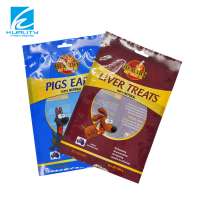 Biodegradable laminated three side seal pet food packaging