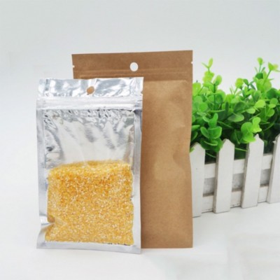 Custom printed plastic packaging aluminum foil silver color ziplock mylar bag/ stand up zipper lock food pouch